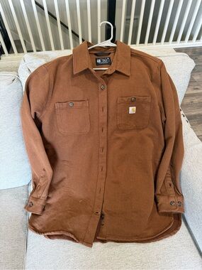Carhartt Women's Rust Brown Work Shirt Jacket